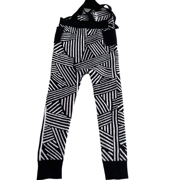 Neuf 9 geometric print sweater knit unisex overalls - Picture 7 of 8